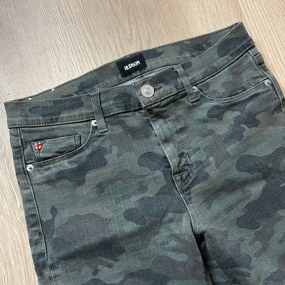 NWOT Hudson Midrise Nico Super skinny Ankle  Camo Jeans Green Soze 28 0100 - Picture 2 of 9